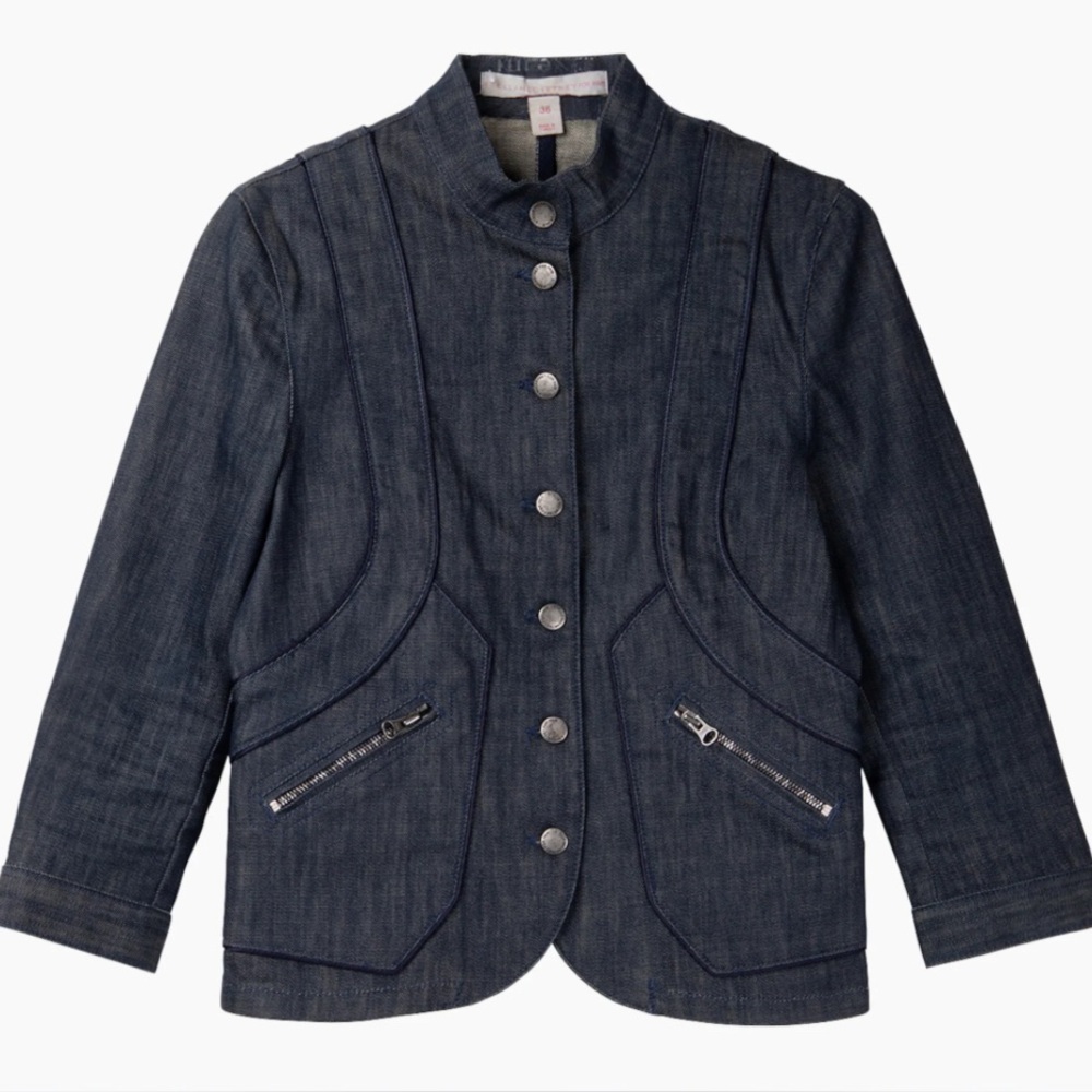 Stella McCartney x HM Blue Cotton Structured Denim Jean Jacket Casual Style 42 - Picture 2 of 6